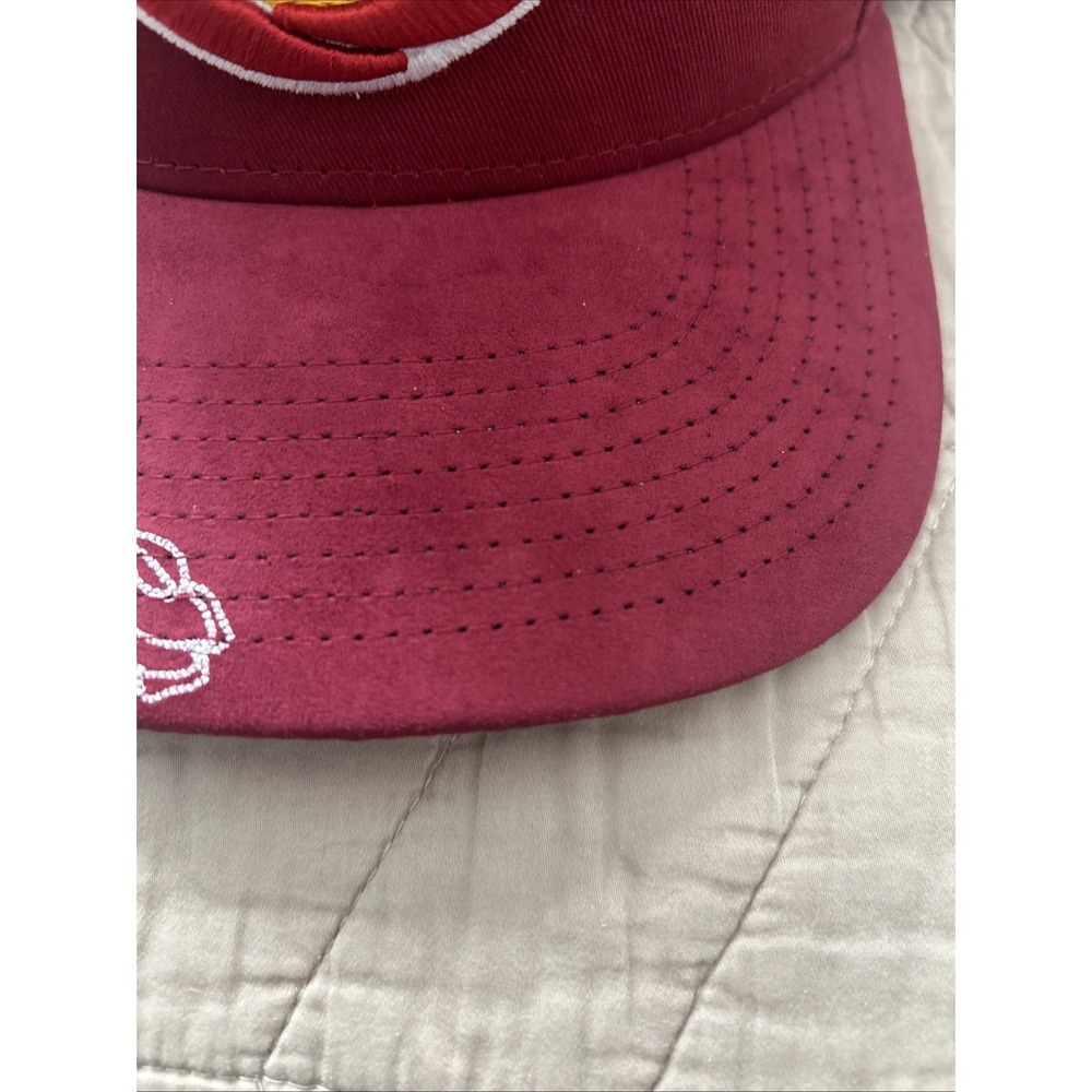 Mitchell And Ness Houston Rockets Flower Hat Snapback Red Suede Brim - Picture 5 of 6
